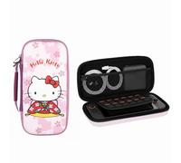 Konix Hello Kitty Schutzhülle und Tragetasche für Nintendo Switch, Switch OLED und Switch 2 - Zubehörfach und 8 Spiele - 3D-Motiv - Rosa