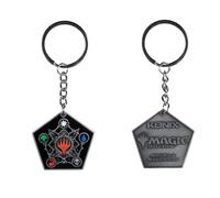 Konix Magic The Gathering Schlüsselanhänger - 5-Farben-Motiv - Schwarz