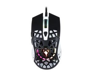 Konix Magic The Gathering Ultra Light Wired Mouse 70g for PC Gaming - 7 DPI Levels - LED Backlight - Black and White