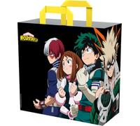 Konix My Hero Academia Shopping Bag - Medium 40 x 45 x 20 cm - Recycled Material - Team Design - Black