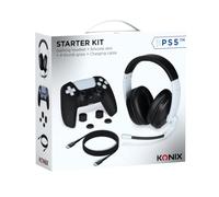 Konix Mythics PS5 Starterpack - Kabelgebundenes Headset - Schutzhülle für DualSense-Controller - Daumenstütze - Ladekabel.