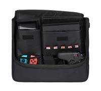 Konix Mythics Shoulder Bag for Protection and Transport Messenger Bag for Nintendo Switch, Switch Lite and Switch OLED - Black
