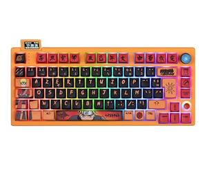 Konix Naruto Shippuden Mechanical Tastatur AZERTY cable cluts/cable loose - Nummerierte Pro Collector Edition - RGB-LED-Beleuchtung - Orange