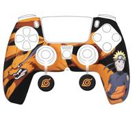 Konix Naruto Shippuden Protective Case for DualSense PS5 Controller - Silicone - Thumb Grips - Kurama/Kyûbi and Naruto Design - Black