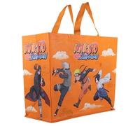 Konix Naruto Shippuden Tote Bag 40 x 45 x 20 cm Recycled Material Naruto Sasuke Kakashi Itachi Pattern Orange