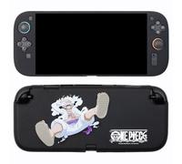 Konix One Piece Schutzhülle für Nintendo Switch 2 Konsole - Rutschfestes Silikon - Stoßfest - Kratzschutz - Motiv Luffy Gear 5 - Schwarz