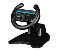 Konix Racing Wheel Lenkrad für Joy-Con Controller Nintendo Switch 2 - Kompatibel mit Mario Kart World - Saugnapfbefestigung - Schwarz