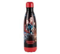 Konix Stranger Things 500 ml Stainless Steel Best Friends Vacuum Insulated Bottle, Red and Black