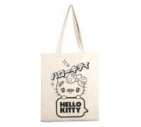 Konix Stranger Things Tote Bag, White-Star, 38 x 42 cm, Hello Kitty