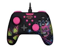 Konix Stranger Things Wired Controller for Nintendo Switch, OLED Switch and PC - Vibration Function - 3 m Cable - Black and Pink