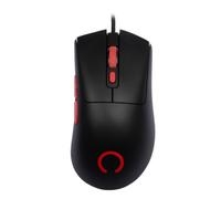 Konix Ultraleichte 61 g kabelgebundene Warlock Gaming-Maus für PC - 6 DPI-Stufen - 150 cm/s Geschwindigkeit - 20 g Beschleunigung - Schwarz