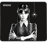 Konix Wednesday Gaming Mouse Pad 32 x 27 cm - Non-Slip Microfiber Surface - Rubber - Spider Pattern - Black