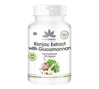 Konjac Extract (Contains 95% glucomannan), Vegan, 240 Capsules, Without Silicon Dioxide | HERBADIREKT by Warnke Vitalstoffe - German Pharmacy Quality