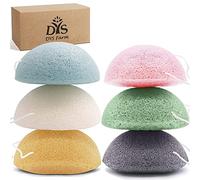 Konjac Facial Sponge Set for Gentle Face Exfoliating Cleansing Bamboo Charcoal Konjac Face Sponge for Washing Face Body