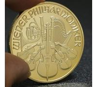 KONJEELIO 2022 Austria 1 Oz Gold Coin Philharmonic Decorations Gold Plated Commemorative Coins-default