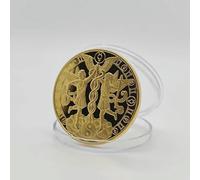 KONJEELIO European 12 Zodiac Signs Commemorative Coin Tarot 4cm Iron Medallion Lucky Coin Wishing Coin Tooth Fairy Commemorative Coin-Gemini