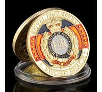 KONJEELIO United Kingdom Royal Engineers Normandy Landing Sword Beach Souvenir Coin Gold Plated Commemorative Coin-Gold