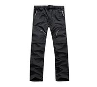KonJim Mens 2024 Convertible Hiking Pants with Multi Pockets Detachable Lightweight Quick Dry Outdoor Pants Lightweight Zip Off Stretch Cargo Pants for Outdoor, Fishing, Safari Black