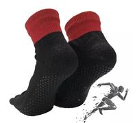 Konjoun Barefoot Socks, Konjoun Grounding Socks Outdoor for Beach Hike Run, Men's Toe Socks Size 5-14 (Black)