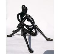 Konjouror Embracing Couple Iron Sculpture, Romantic Love Metal Decor, Wedding Anniversary Engagement Valentine’s Day Gift