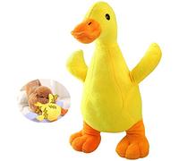KONKY Squeaky Dog Toy, Durable Dog Plush Chew Toy Dog Companion, Interative Training Toy for Small Medium Dogs Pets (Duck)