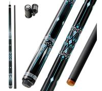 KONLLEN Carbon Fiber Pool Cue Stick 58-inch Professional Pool Sticks for Adults Full Carbon Technology Low Deflection Pool Cue Billiard Cues with 12.5mm Tip (Easy to Control, Pro Taper, Ultra-Smooth)
