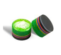 KONLLEN Rainbow Billiards Tip with Clear SX/SS/S/M/MH/H 11mm/14mm Pool Cue Tip 9 Layers of Pigskin Cue Head Accessory 1 Piece (14mm-MH-Green)
