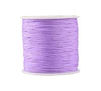 KONMAY 1 Roll 0.8mm Braided Nylon Beading Cord,Trim Thread for Chinese Knotting, Kumihimo, Beading, Macramé, Jewelry Making, Sewing, Lavender