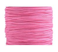 KONMAY 1 Roll 1.0mm 87 Yards Pink Nylon Braided Micro-Cord, Nylon Beading String Cord, Macrame Cord for Jewelry Making and Crafting