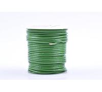 KONMAY 1 Roll 22.75 Meters 2.0mm Kelly Green Round Real Leather Cord for Jewellery Making and Crafting