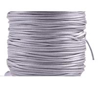 KONMAY 1 Roll 73 Meters 1.0mm Grey Rattail Satin Silk Trim Cord Beading String for Chinese Knotting, Kumihimo, Beading, Macramé, Jewelry Making