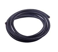KONMAY 2.0 Meters 8.0mm Black Real Leather Cord for Jewellery Making and Crafting