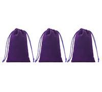 KONMAY 20pcs Small Velvet Drawstring Bags, 5.0x7.0cm Purple Velevet Jewellery Pouches for Gifts, Party Favors
