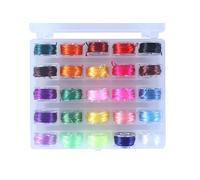 KONMAY 25 Rolls Stretchy Bracelet String, 125 Yards 25 Colors Assorted Elastic Thread for Beading, Clay Beads String for Jewelley Making