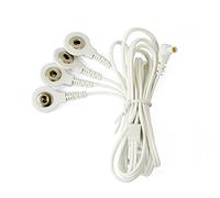 KONMED 1 Pair TENS Electrode Lead Wires Jack 2.35mm Snap 3.5mm Connection