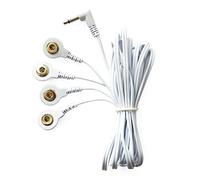 KONMED 1 Pair Tens Electrode Lead Wires Jack 3.5mm Snap 3.5mm Connection