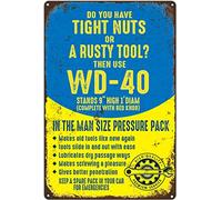 KONMPFEY Funny Metal Signs Vintage Do You Have Tight Nuts Or A Rusty Tool? WD-40 For Man Cave Decor Vintage Garage Decor For men 8 x 12 inches