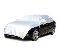 Konnfeir Half Car Cover with Cotton Car Body Cover Sunshade Cover Snow Cover Windshield Cover Waterproof Dustproof Universal (Sedan1)
