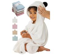 Konny Baby Bath Towels, Blankets, Gift for Baby: Cotton Hooded Poncho, Oeko-TEX, Ultra Soft & Quick-Dry, Boys & Girls(Cream, Small)