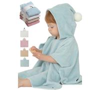 Konny Baby Bath Towels, Blankets, Gift for Baby: Cotton Hooded Poncho, Oeko-TEX, Ultra Soft & Quick-Dry, Boys & Girls(Mint, Large)