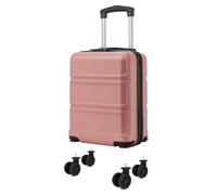 Kono 15 Inch Ryanair Cabin Bags 40x30x20, Small Suitcase with Removable Wheels, Airline Approved Hand Luggage Under Seat, Lightweight ABS+PC Hard Shell Trolley(Nude/Black)