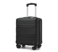 Kono 16 Inch EasyJet 45x36x20 Carry On Hand Luggage, Lightweight Hard Shell Cabin Bag, Small Suitcase with 4 Spinner Wheels (Black)