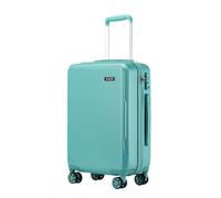 Kono 20" Carry on Suitcase Lightweight Hand Cabin Luggage PC+ABS Hard Shell Travel Bag with TSA Security Lock Double Spinner Wheels (Blue)