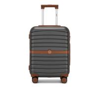Kono 20 Inch Abs+Pc Hard Shell Cabin Suitcase Carry-On Luggage, 3-Digit Lock & Spinner Wheels, Grey/brown