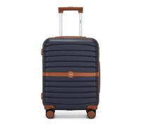 Kono 20 Inch Abs+Pc Hard Shell Cabin Suitcase Carry-On Luggage, 3-Digit Lock & Spinner Wheels, Navy/brown