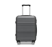 Kono 20 Inch Cabin Bag 52x38x21cm, Small Suitcase with TSA Lock & 4 Spinner Wheels, Airline Approved Hand Luggage, Lightweight ABS+PC Hard Shell Trolley(Grey/Black)