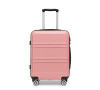 Kono 20 Inch Cabin Bag Carry On Luggage, 52x38x21 Ryanair EasyJet Approved Hand Suitcase, Lightweight Hard Shell Trolley with TSA Lock 4 Spinner Wheels (Nude/Black)