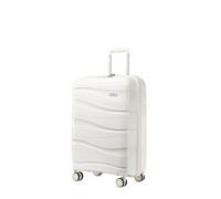 Kono 20 Inch Cabin Suitcase 55×40×20 for easyJet Ryanair Lightweight Hardshell Carry On Travel Luggage with TSA Lock Spinner Wheels (White)