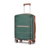 Kono 20 Inch Cabin Suitcase for Easyjet，Polypropylene Hard Shell Lightweight Carry-on Suicase with TSA Lock & 4 Spinner Wheels, 38L Capacity (55x40x20cm) - Airline Approved Hand Luggage Green