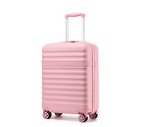 Kono 20 Inch Cabin Suitcase for easyJet Ryanair Small ABS+PC Hardshell Carry On Lightweight Travel Luggage with TSA Lock Spinner Wheels (Pink)